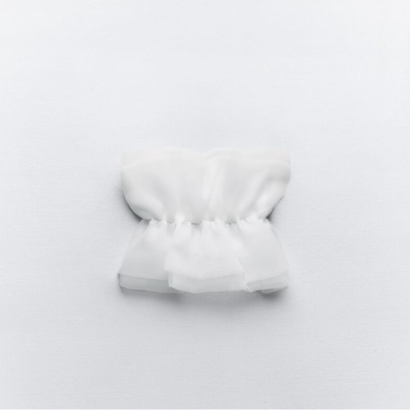 Zara Organza Bandeau Top - Picture 3 of 6